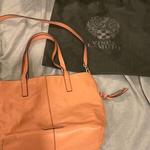 Vince Camuto Coral Leather Tote